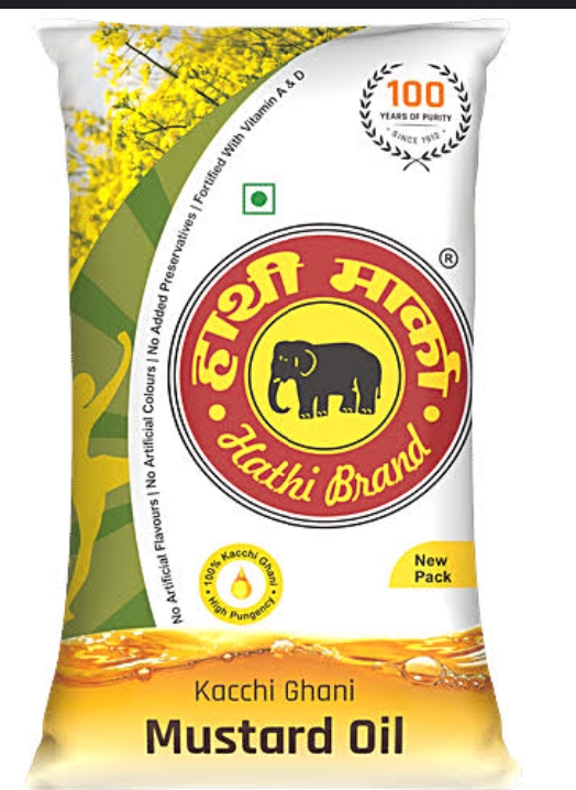 1 LITER MUSTARD OIL HATHI SARSO TEL